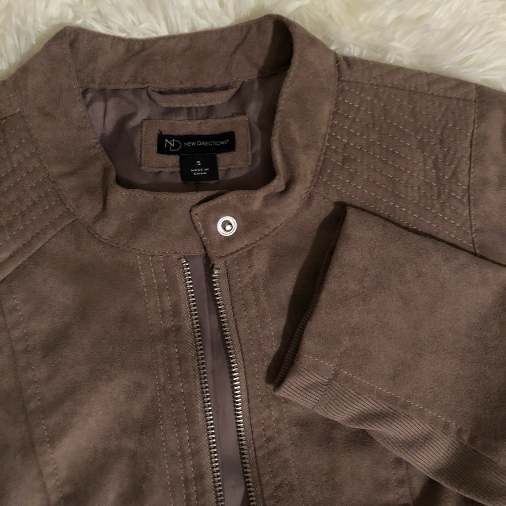 🌟Suede moto jacket